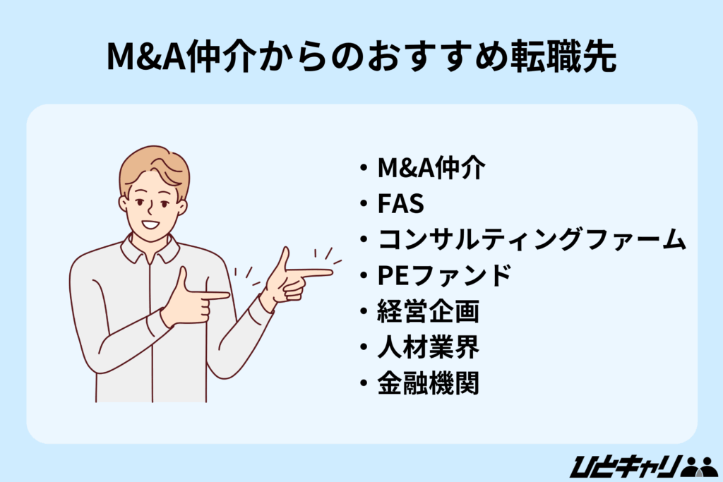M&A仲介からのおすすめ転職先